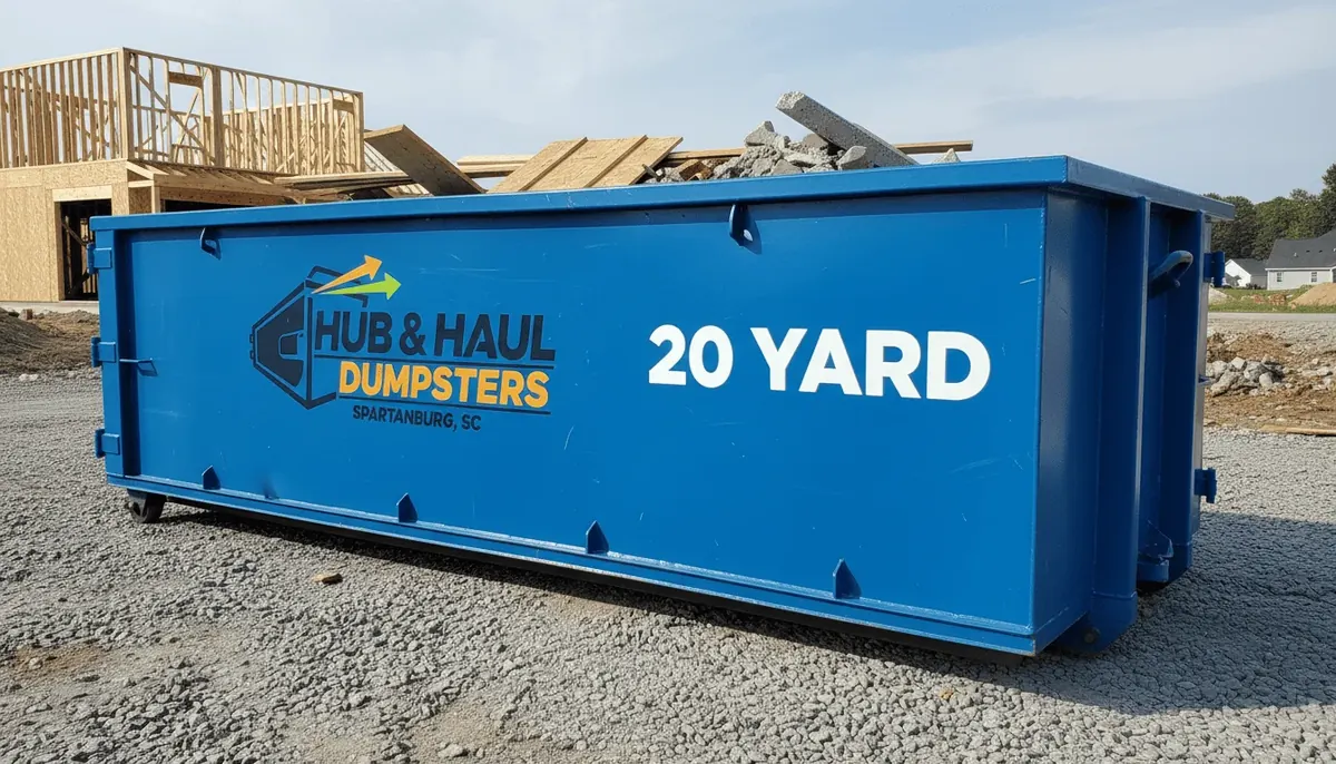 Roll-off dumpster delivery to Woodruff, SC by Hub & Haul Dumpsters