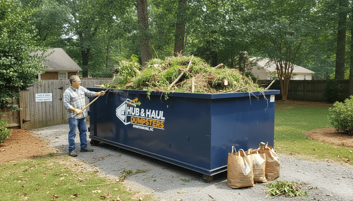 Roll-off dumpster delivery to Chesnee, SC by Hub & Haul Dumpsters